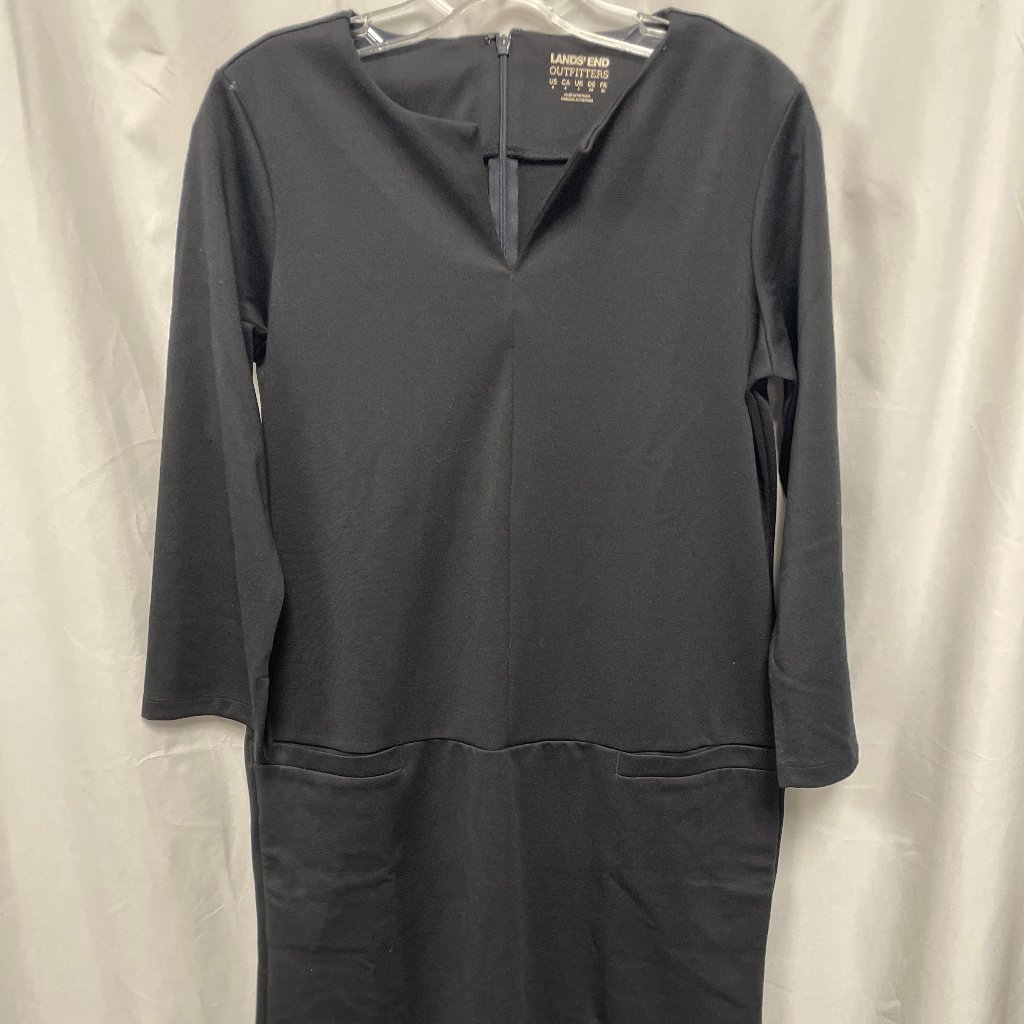 Lands' End Outfitters Women's Ponte Shift Dress, Black, Nwot